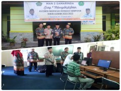 Kakankemenag dan Kasi Penmad Kota Samarinda Monitoring Pelaksanaan AMBK di MAN 2 Samarinda