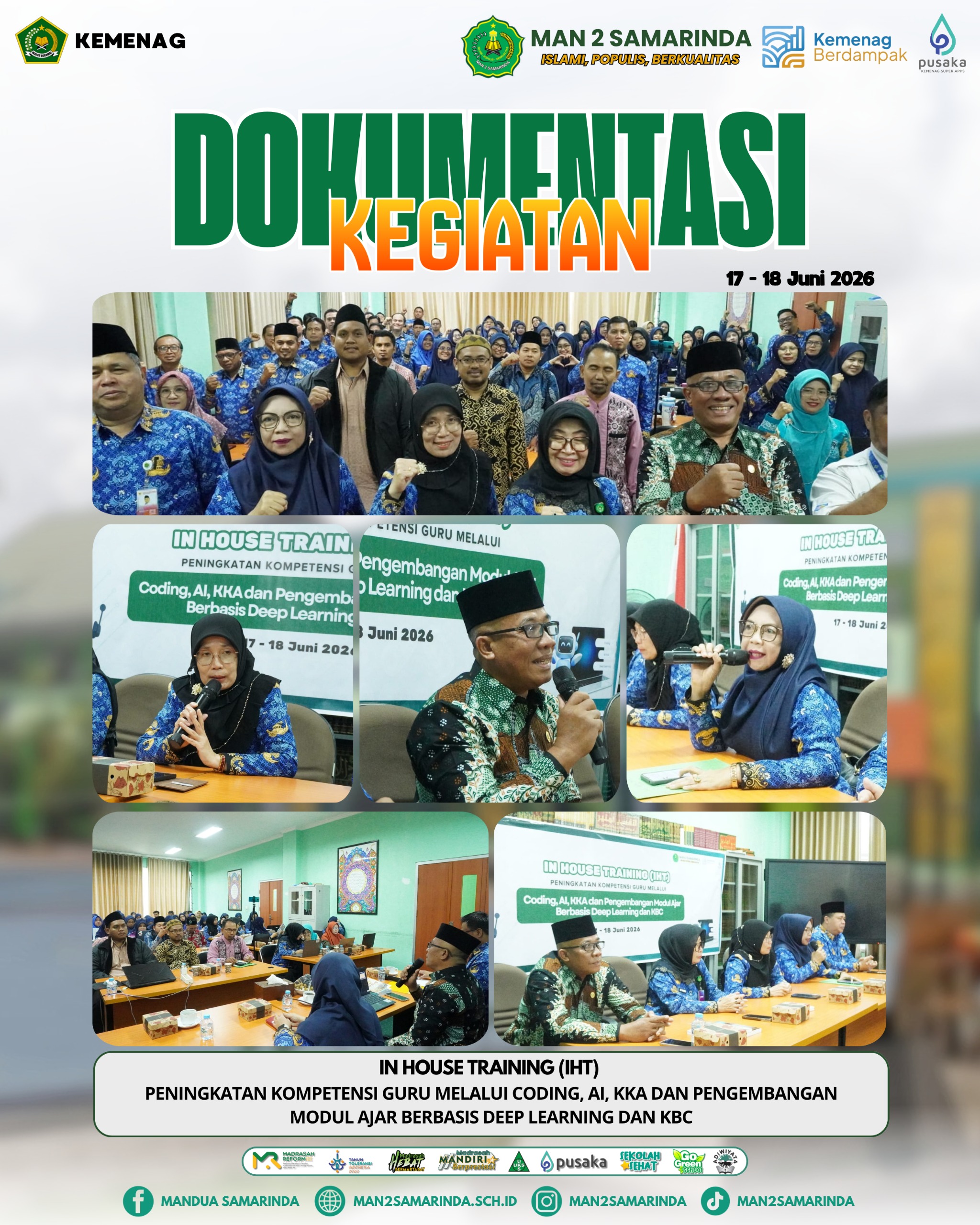 IHT MAN 2 Samarinda Genjot Kompetensi Guru Berbasis AI