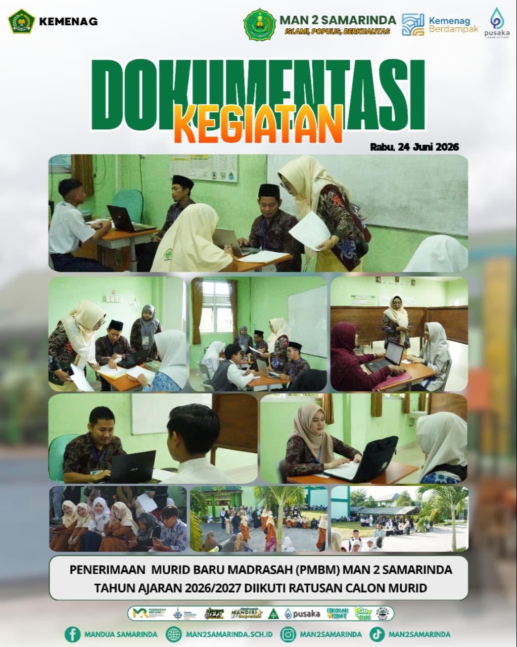 Antusiasme Tinggi, PMBM MAN 2 Samarinda Diikuti Ratusan Calon Murid